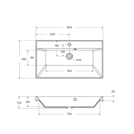 Раковина BelBagno BB800/450-LV-MR-AST 800x450 Раковина BelBagno BB800/450-LV-MR-AST 800x450