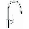 Картинка анонса товара «смеситель для кухни grohe concetto с выдвижным высоким изливом, хром (32663001)»