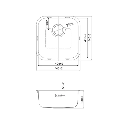 Кухонная мойка IDDIS Mat (MAT44GMi77) нержавеющая сталь, графит, 446x446 Кухонная мойка IDDIS Mat (MAT44GMi77) нержавеющая сталь, графит, 446x446