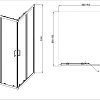 Душевой уголок Aquatek AQ.KV.090.1GM, стекло прозрачное, квадратный, двери раздвижные, 200x90x90 см, профиль оружейная сталь Душевой уголок Aquatek AQ.KV.090.1GM, стекло прозрачное, квадратный, двери раздвижные, 200x90x90 см, профиль оружейная сталь