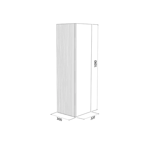 Шкаф-пенал IDDIS Bild (BIL30G0i97) подвесной 30 см темно-серый Шкаф-пенал IDDIS Bild (BIL30G0i97) подвесной 30 см темно-серый