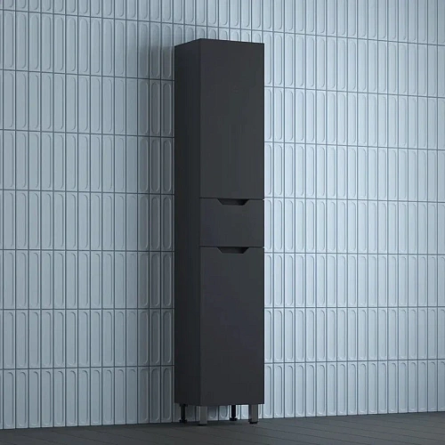 Шкаф-пенал Style Line Остин 36 см ЛС-00002412 графит эмаль PLUS, напольный Шкаф-пенал Style Line Остин 36 см ЛС-00002412 графит эмаль PLUS, напольный