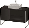 Картинка анонса товара «тумба под раковину duravit xsquare xs492204040 напольная 120 см черный глянцевый»