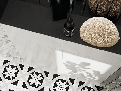 Вставка Cersanit Omnia геометрия белый 20x44 15918 Вставка Cersanit Omnia геометрия белый 20x44 15918