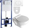 Комплект STWORKI Хедмарк Унитаз подвесной 3510 безободковый с микролифтом + Система инсталляции для 588936 Комплект STWORKI Хедмарк Унитаз подвесной 3510 безободковый с микролифтом + Система инсталляции для 588936