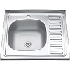 Картинка анонса товара «кухонная мойка melana 6060 l 0,6/180 накладная прямоугольная с сифоном (164 t l *10) 164 t l (*10)»