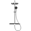 Душевая система AQUAme AQM8010CR верхний душ 300мм, ручной душ 3 режима, излив, хром