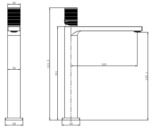 Смеситель для раковины Vincea Domus VBF-5DM02GM вороненая сталь Смеситель для раковины Vincea Domus VBF-5DM02GM вороненая сталь