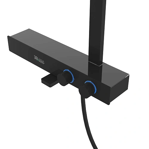 Душевая система Vincea Inspire VSFS-3I13TMB термостатическая с изливом, черный Душевая система Vincea Inspire VSFS-3I13TMB термостатическая с изливом, черный