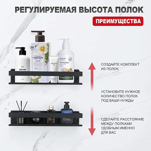 Полка Raglo R340.03.06 400x100x80мм черный Полка Raglo R340.03.06 400x100x80мм черный