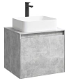 Тумба под раковину AQWELLA Mobi 60 см MOB0106BS+MOB0706BS подвесная, бетон светлый Тумба под раковину AQWELLA Mobi 60 см MOB0106BS+MOB0706BS подвесная, бетон светлый