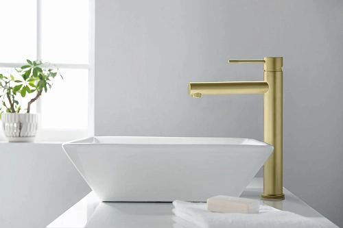 Смеситель для раковины Timo Saona 2311/17F золото матовое Смеситель для раковины Timo Saona 2311/17F золото матовое