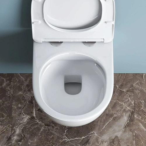 Унитаз подвесной BelBagno UNO BB3105CHR/SC безободковый c сиденьем Унитаз подвесной BelBagno UNO BB3105CHR/SC безободковый c сиденьем