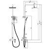 Душевая система Rossinka RS46-45 с регулируемой высотой штанги Душевая система Rossinka RS46-45 с регулируемой высотой штанги