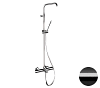 Картинка анонса товара «душевая система remer elegance eq34a7mmssofcfp термостатическая, черный брашированный хром»