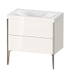 Картинка анонса товара «тумба с раковиной duravit xviu xv4710nb122c 80 см белый глянцевый»