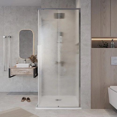 Душевая дверь GROSSMAN Galaxy 1/2.K33.01.70.10.02 (70x195) хром, стекло шиншилла Душевая дверь GROSSMAN Galaxy 1/2.K33.01.70.10.02 (70x195) хром, стекло шиншилла