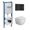 Комплект инсталляции GROSSMAN 900.K31.01.000 с клавишей смыва 700.K31.04.21M.21M и унитазом GROSSMAN GR-4411S арт.97.4411S.04.21M