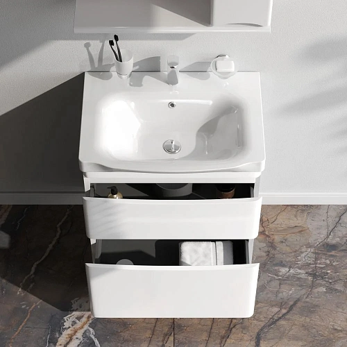 Тумба под раковину AM.PM Like M80FSX0652WG напольная, 65 см, белый Тумба под раковину AM.PM Like M80FSX0652WG напольная, 65 см, белый