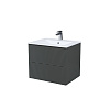 Тумба с раковиной IDDIS Bild (BIL60G0i95K) подвесная, 60 см, темно-серый
