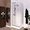 Душевой уголок Radomir Берген SQ 100х100 1-03-1-0-0-3480 квадратный, стекло прозрачное, поддон с каркасом и сифоном хром, профиль белый Душевой уголок Radomir Берген SQ 100х100 1-03-1-0-0-3480 квадратный, стекло прозрачное, поддон с каркасом и сифоном хром, профиль белый
