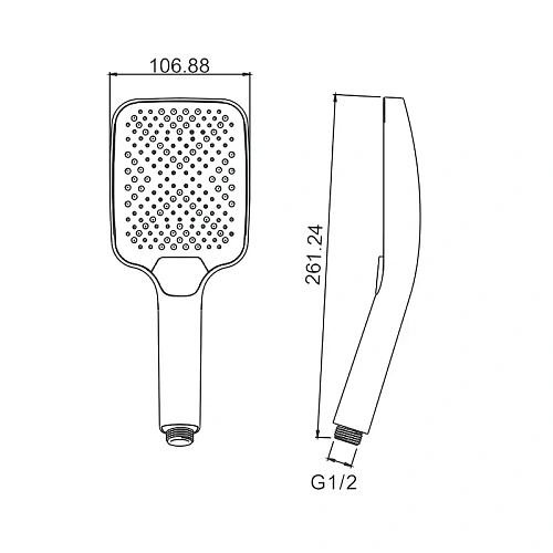 Душевая лейка Splenka S450.52.06 3-х режимная пластик/силикон, черный Душевая лейка Splenka S450.52.06 3-х режимная пластик/силикон, черный