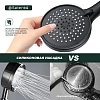 Душевая лейка Splenka S450.05.06 3-х режимная пластик/силикон, черный Душевая лейка Splenka S450.05.06 3-х режимная пластик/силикон, черный