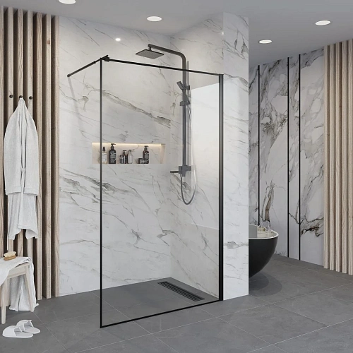 Душевая перегородка Niagara Nova NG-687-10BLACK (100x195) Душевая перегородка Niagara Nova NG-687-10BLACK (100x195)