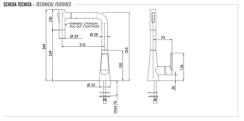 Смеситель для кухни Remer Vanity V81M Смеситель для кухни Remer Vanity V81M