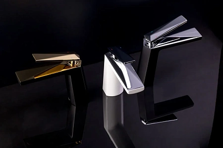 Смеситель для раковины Boheme Venturo белый-золото 381-W Смеситель для раковины Boheme Venturo белый-золото 381-W