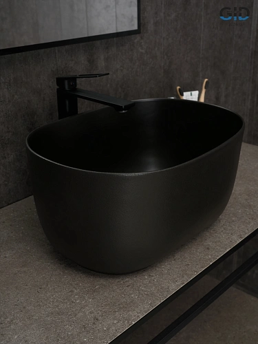 Раковина Gid N9302bg 53377 накладная черная графит 45x32x22 Раковина Gid N9302bg 53377 накладная черная графит 45x32x22