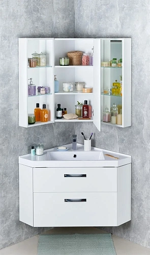 Зеркальный шкаф Aquaton центральный модуль Кантара дуб полярный 1A205702ANW70 Зеркальный шкаф Aquaton центральный модуль Кантара дуб полярный 1A205702ANW70