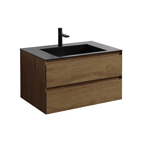 Тумба под раковину Vincea Luka 800 подвесная, 2 выкатных ящика soft-close, T.Oak VMC-2L800TO Тумба под раковину Vincea Luka 800 подвесная, 2 выкатных ящика soft-close, T.Oak VMC-2L800TO