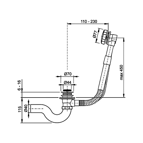 Слив-перелив Timo 8003 золото 8003 gold Слив-перелив Timo 8003 золото 8003 gold