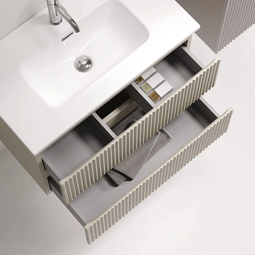 Тумба под раковину SANCOS Snob SNR70/39CE R 690х390х500 Beige Soft подвесная Тумба под раковину SANCOS Snob SNR70/39CE R 690х390х500 Beige Soft подвесная