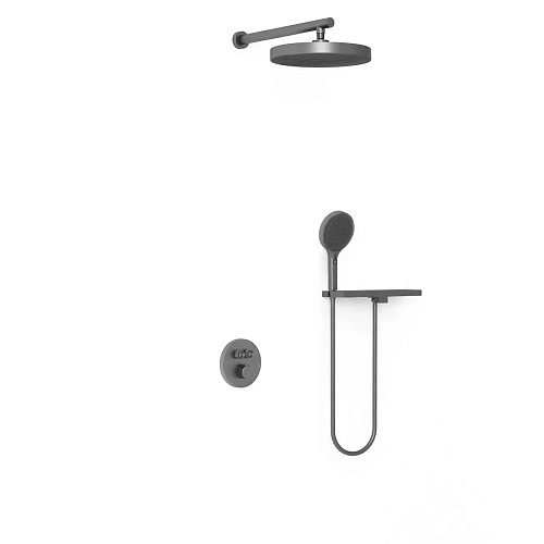 Душевая система Vincea Inspire VSFW-3I22MT2RGM встраиваемый, термостат, двухрежимный, вороненая сталь Душевая система Vincea Inspire VSFW-3I22MT2RGM встраиваемый, термостат, двухрежимный, вороненая сталь