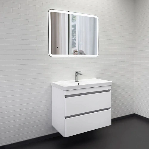 Тумба с раковиной Comforty Валдай-80П2 00-00019071 подвесная белая матовая раковина Comforty 4480 Тумба с раковиной Comforty Валдай-80П2 00-00019071 подвесная белая матовая раковина Comforty 4480