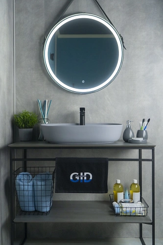 Раковина Gid Gm1346 53341 накладная серая матовая 61x41x14 Раковина Gid Gm1346 53341 накладная серая матовая 61x41x14