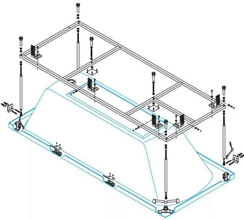 Каркас для ванны Cezares (EMP-170-70-MF) (170х70 см) Каркас для ванны Cezares (EMP-170-70-MF) (170х70 см)