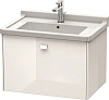 Тумба под раковину Duravit Brioso BR404102222 подвесная 67 см белый глянцевый