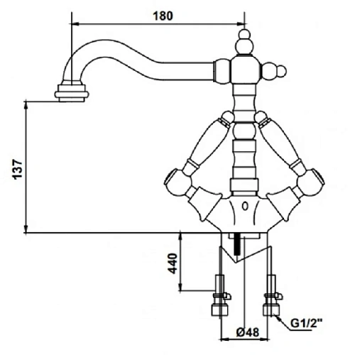 Смеситель для раковины Kaiser Vincent 31011 Смеситель для раковины Kaiser Vincent 31011