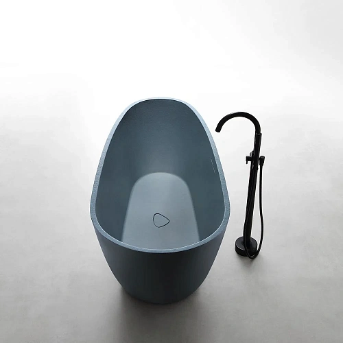 Ванна отдельностоящая ABBER AM9911G 170x75 универсальная, серый матовая, искусственный камень Ванна отдельностоящая ABBER AM9911G 170x75 универсальная, серый матовая, искусственный камень