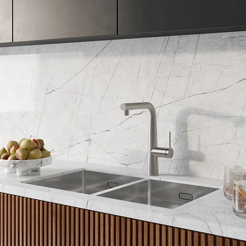 Смеситель для кухни IDDIS Pure (PURBNPFi05N) с фильтром и выдвижным изливом, сатин Смеситель для кухни IDDIS Pure (PURBNPFi05N) с фильтром и выдвижным изливом, сатин