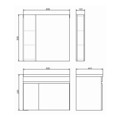 Зеркальный шкаф Comforty Тромсе-80 00004142222 дуб сонома Зеркальный шкаф Comforty Тромсе-80 00004142222 дуб сонома