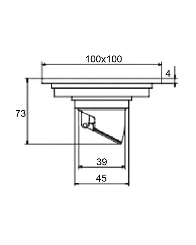 Душевой трап Orange TR01-008b 100х100 черный Душевой трап Orange TR01-008b 100х100 черный