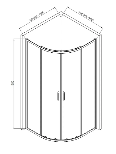 Душевой уголок AQUAme AQM3801F-9 900x900x1950мм стекло 6мм, цвет профиля хром Размер Душевой уголок AQUAme AQM3801F-9 900x900x1950мм стекло 6мм, цвет профиля хром Размер
