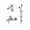 Комплект смесителей Kaiser Guss 6800К с душевой штангой и лейкой