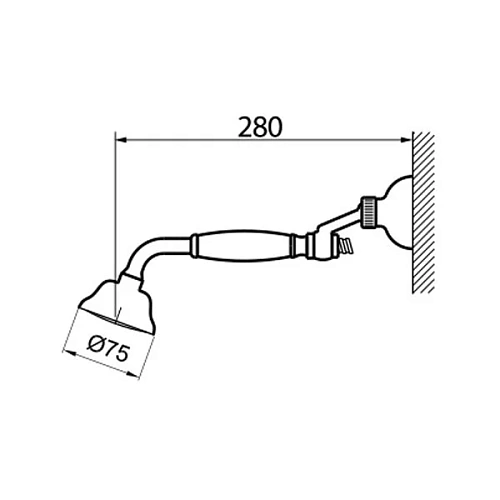 Душевой гарнитур Webert Ottocento AC0704065 Душевой гарнитур Webert Ottocento AC0704065