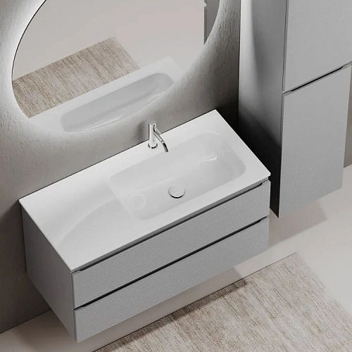 Тумба под раковину Sancos Folk FL100RES правая 995х445х500 Ergraut soft, подвесная Тумба под раковину Sancos Folk FL100RES правая 995х445х500 Ergraut soft, подвесная