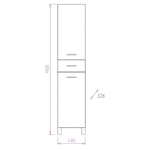 Шкаф-пенал Onika МОДЕРН 40.17 с корзиной правый 404010 Шкаф-пенал Onika МОДЕРН 40.17 с корзиной правый 404010